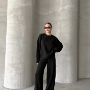 Πλεκτό σετ μαύρο